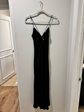 Black Spaghetti-Strap Maxi Dress
